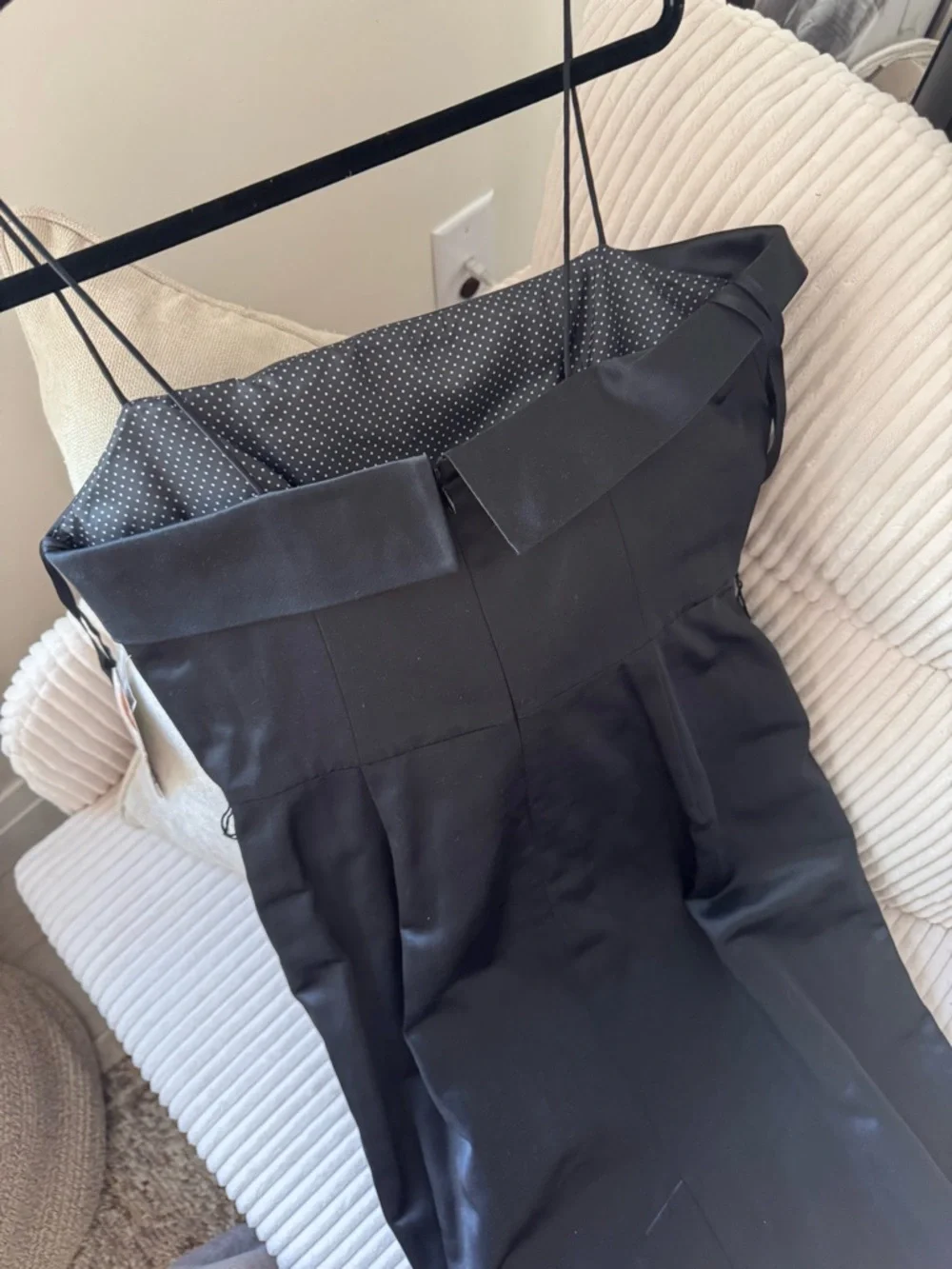 NWT Lilly Pulitzer Black Strapless Satin Dress with Brooch Accent - Picture 4 of 7